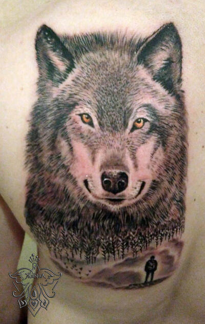 Татуировка Волк