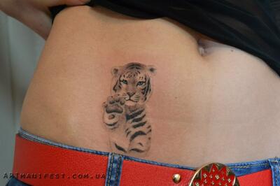 Тигр татуировка у девушки: особенности и символика