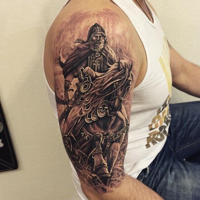 Татуировка рыцарь на коне