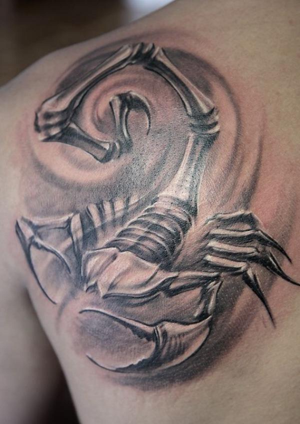 Фото тату Ветренный скорпион