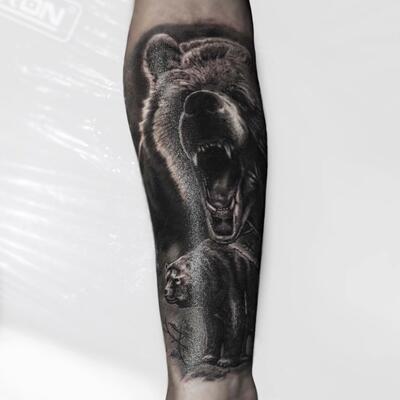Тату (татуировки) Медведь: мужские и женские татуировки, 1330 фото и эскизов от лучших тату-мастеров
