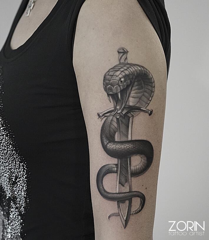 Эскиз тату меч и змея | Блог про татуировки pavuk.ink
