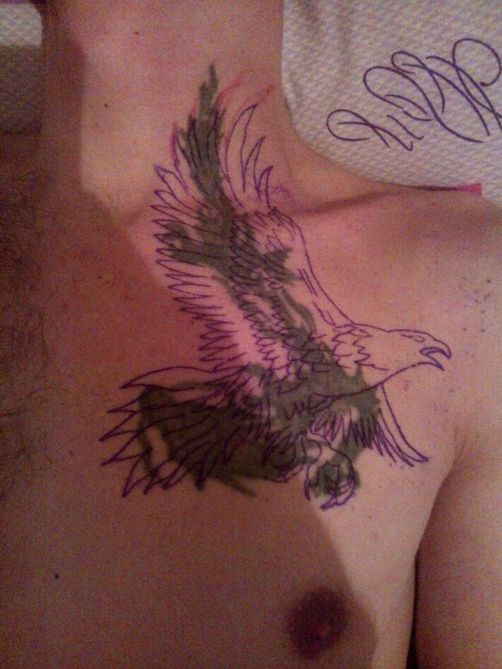 Фото тату Тату орел на груди