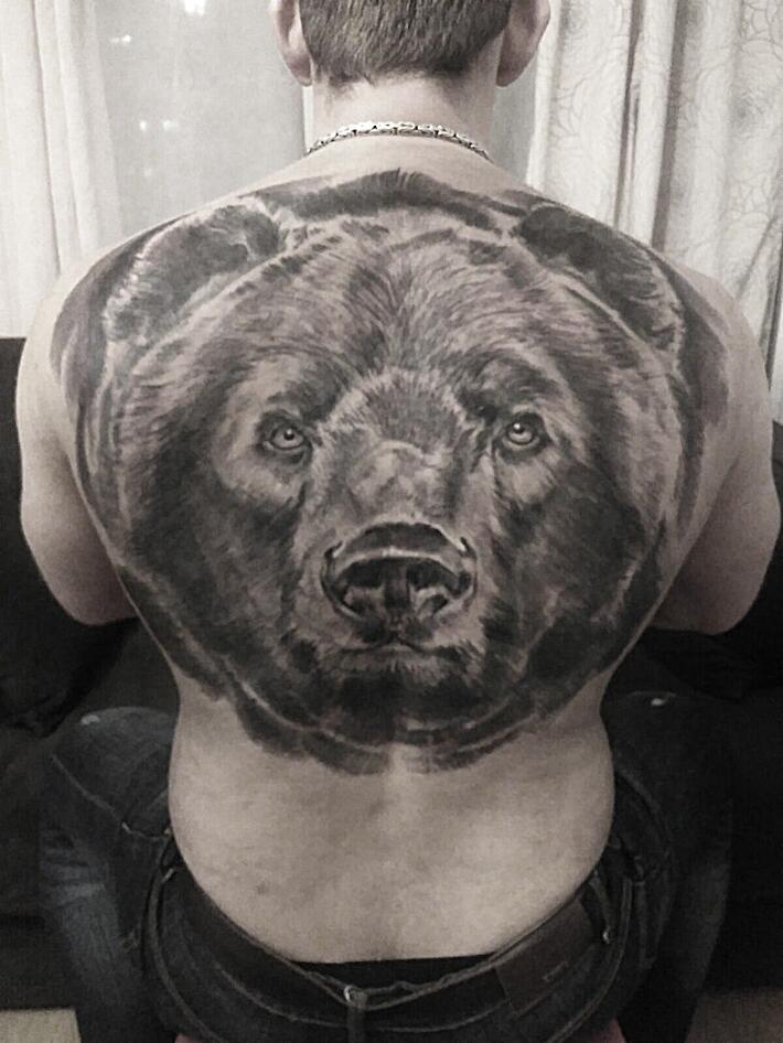 Фото тату Тату медведи на спине