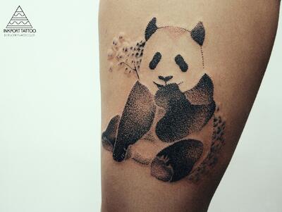 Панда курящая бамбук татуировка. Значение татуировки панда или что означает тату панда
