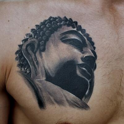 Тату буддийские на груди