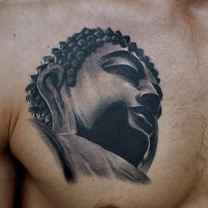 Фото тату Тату буддийские на груди