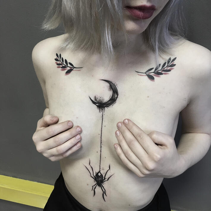 Фото тату black tattoo spider