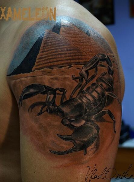 Фото тату Тату скорпионы на плече