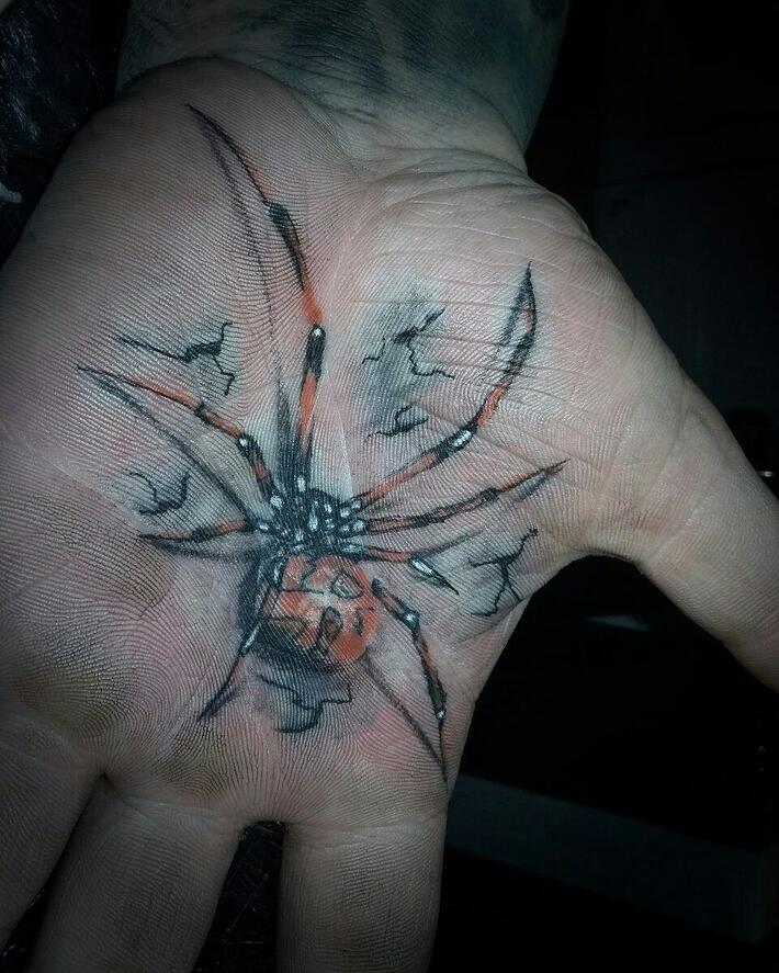 Фото тату паука на руке
