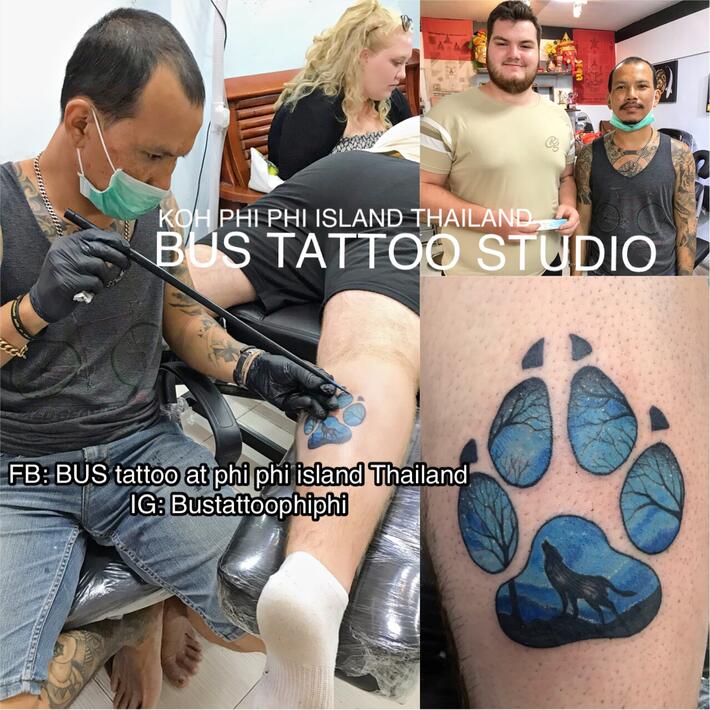 Фото тату Bus tattoo studio at phi phi i