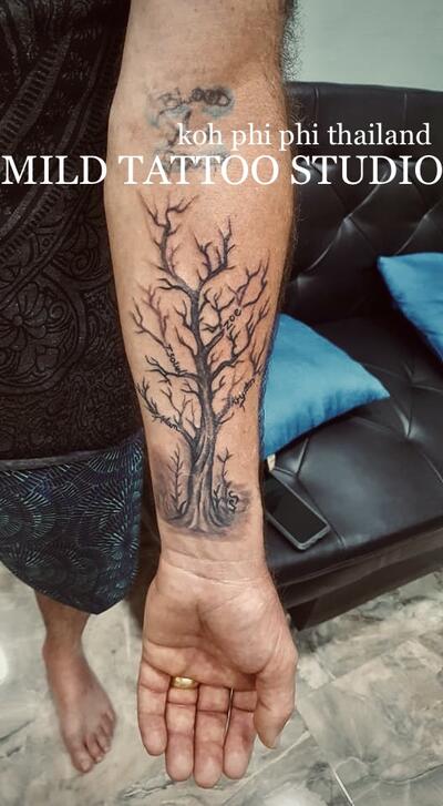 Tree of life tattoo bamboo tat