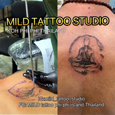 бамбуковая татуировка в Таилан
