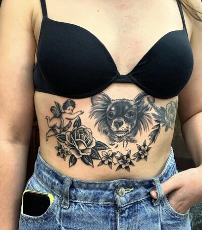 Татуировки на животе для девушек (45+ фото)