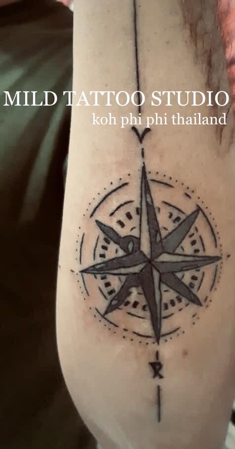 Фото тату Compass tattoo bamboo tattoo T