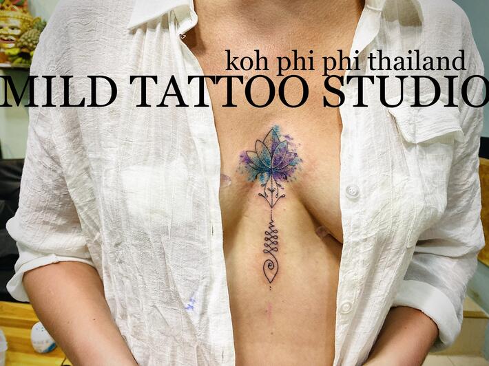Фото тату Lotus tattoo bamboo tattoo Tha