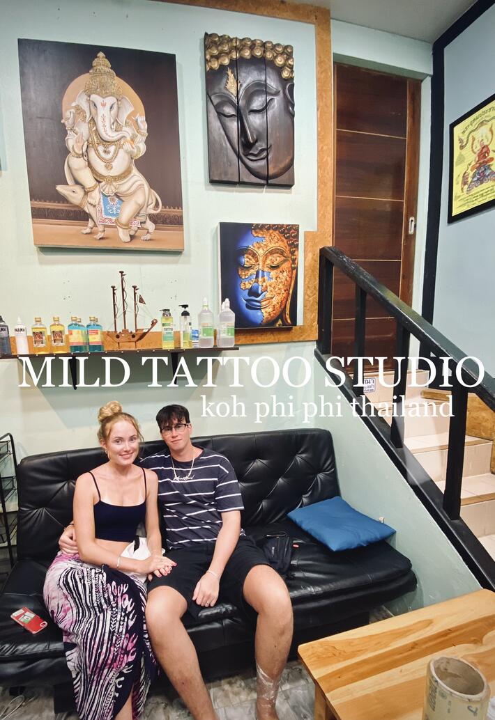 Фото тату Bamboo tattoo Thailand at mild