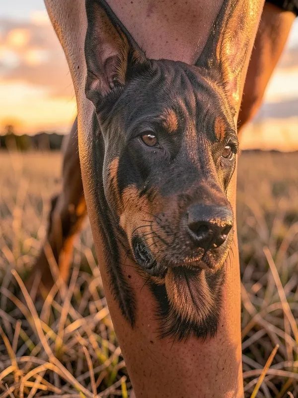 Тату (татуировка) Доберман: мужские и женские татуировки, 29 фото и эс