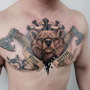 Татуировка медведь: значение и символика для мужчин и женщин